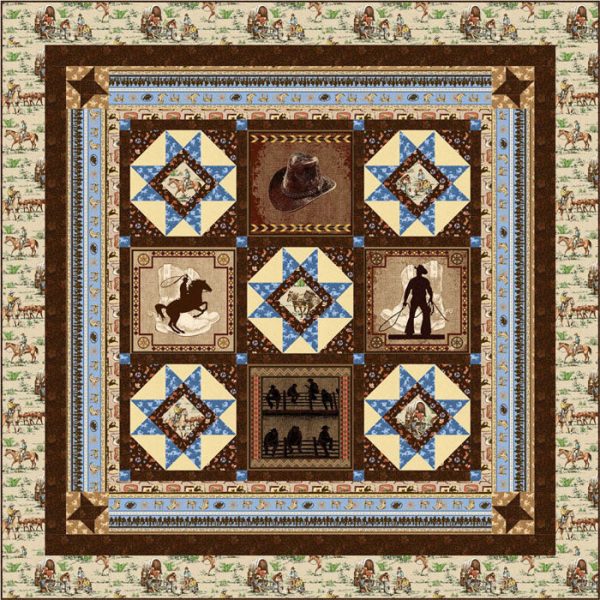 The Cowboy Life Quilt Pattern HHQ-7434w  - Wholesale Product Online