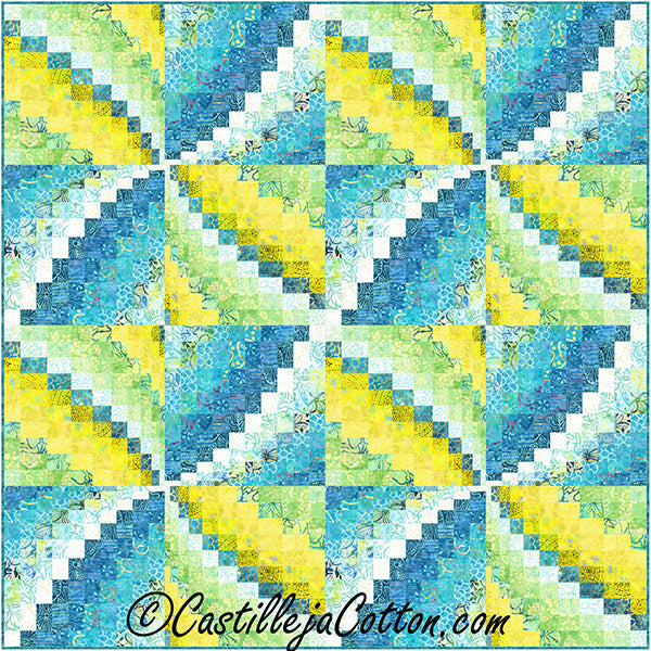 Bargello Pinwheel Splash Quilt Pattern CJC-48677 - Paper Pattern For Sale