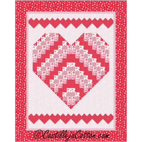 Sweet Hearts Lap Quilt Pattern CJC-56295 - Paper Pattern Online Hot Sale