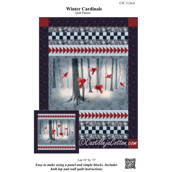 Winter Cardinals Quilt Pattern CJC-5138w  - Wholesale Product For Discount