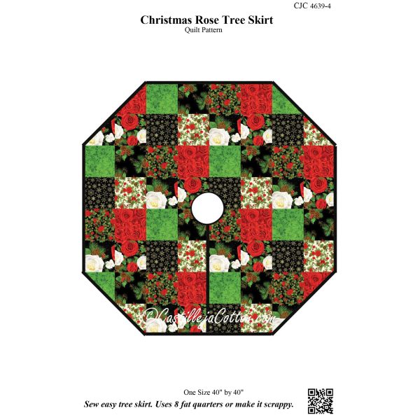 Christmas Rose Tree Skirt Pattern CJC-46394 - Paper Pattern For Cheap