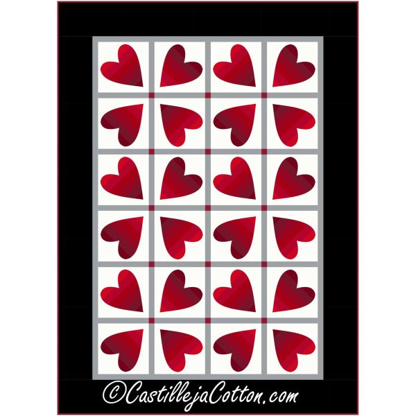 Twisting Hearts Quilt Pattern CJC-55372w  - Wholesale Product For Cheap