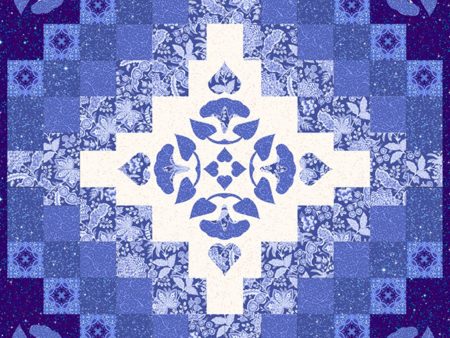 Heavenly Blues Quilt YF-118e - Downloadable Pattern Online Hot Sale