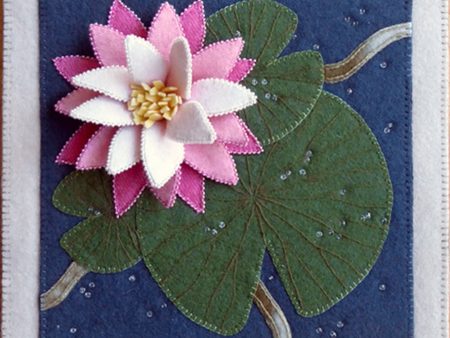 Waterlily Table Mat or Mug Rug Pattern DBM-041w  - Wholesale Product Cheap