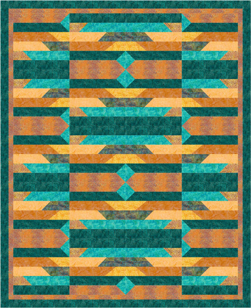 Turquoise Treasure Quilt Pattern PS-1003w  - Wholesale Product Fashion