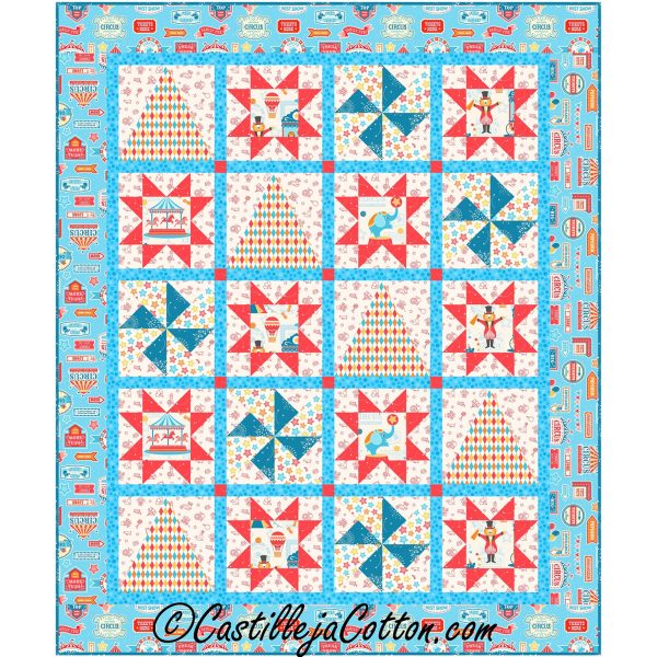 Starry Circus Quilt Pattern CJC-59471 - Paper Pattern Supply