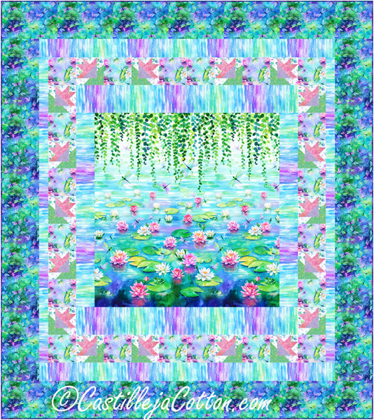 Waterlilies Queen Quilt Pattern CJC-57882w  - Wholesale Product Online now