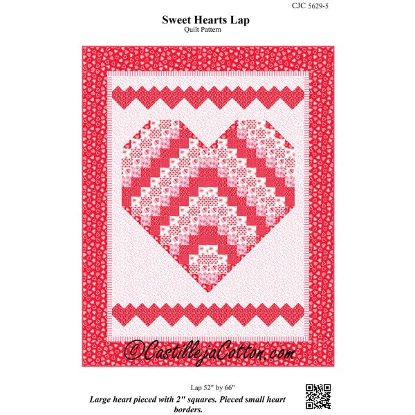 Sweet Hearts Lap Quilt Pattern CJC-56295 - Paper Pattern Online Hot Sale