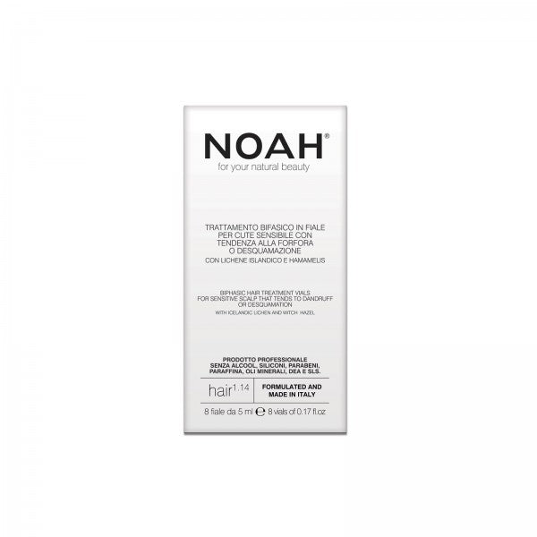 Noah 1.14 Biphasic Hair Treatment Vials Serumas jautriai, linkusiai pleiskanoti odai 8x5ml Online now